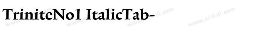 TriniteNo1 ItalicTab字体转换 TriniteNo1 ItalicTab字体转换